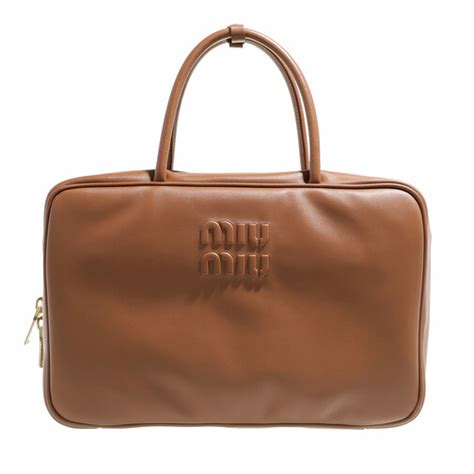 miu miu top handle bag sale|Cognac/natural Beau Shearling Top.